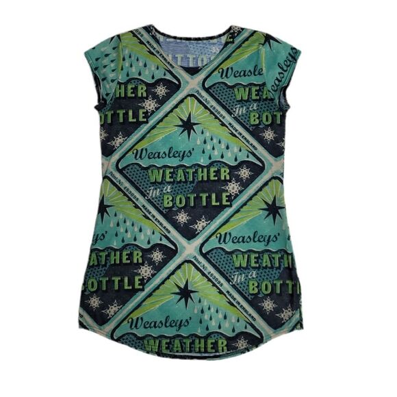 BLACKMILK Weasley weather bottle GFT green short sleeve mini dress S - Picture 2 of 15